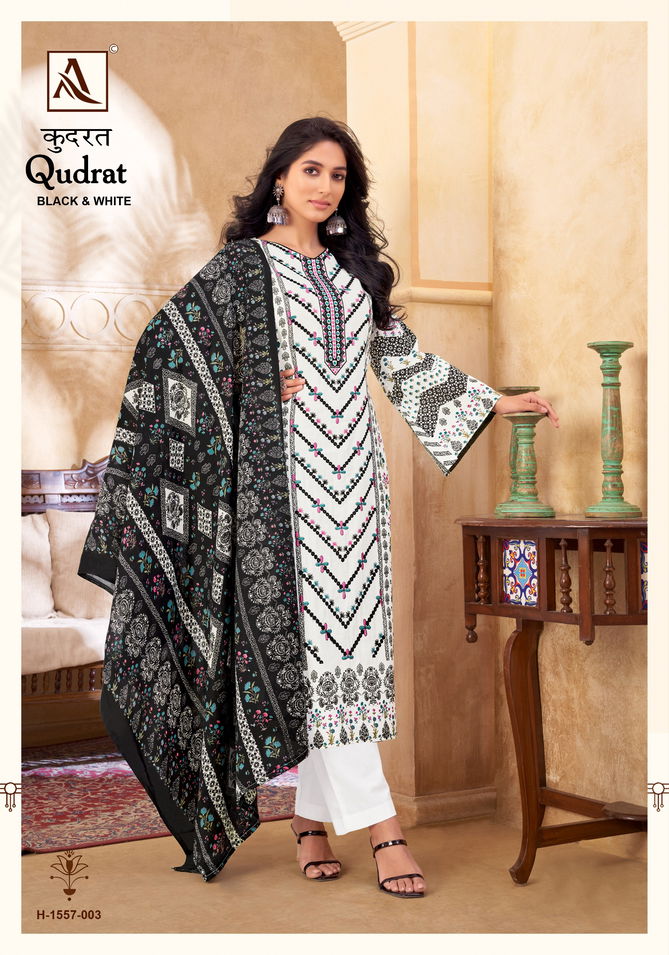 Qudrat Black And White By Alok Suit Pakistani Printed Cotton Dress Material Wholesale Price In Surat